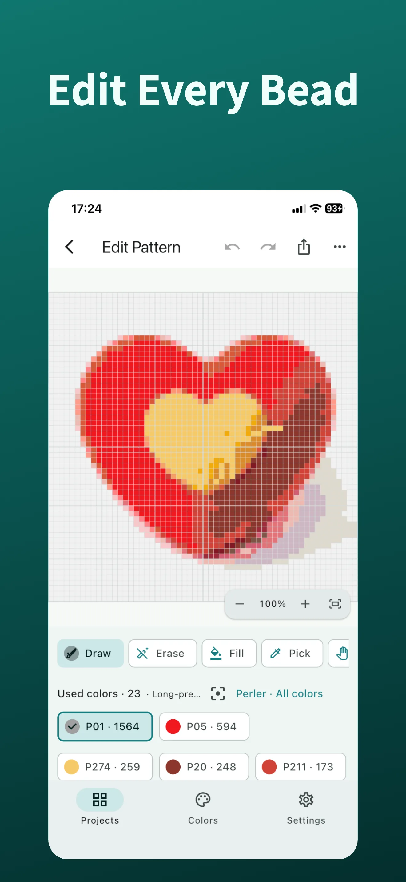 Bead Pattern grid editor