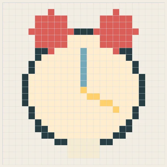 Alarm clock perler bead pattern