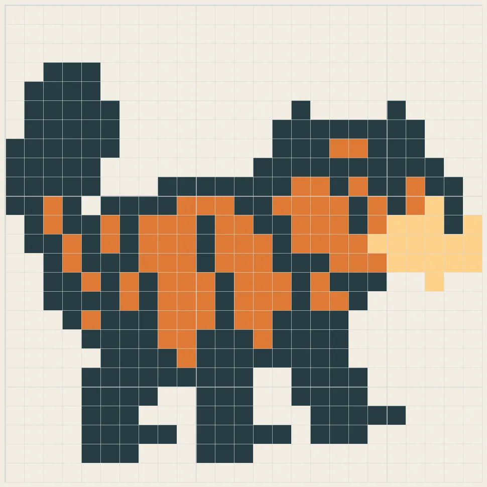 Amber tiger perler bead pattern