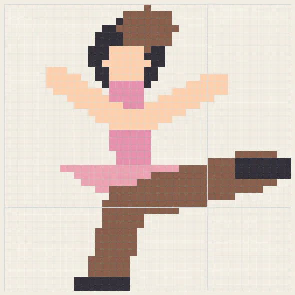 Ballet dancer perler bead pattern