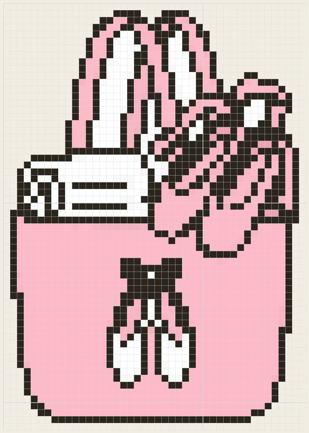 Ballet tote bag perler bead pattern
