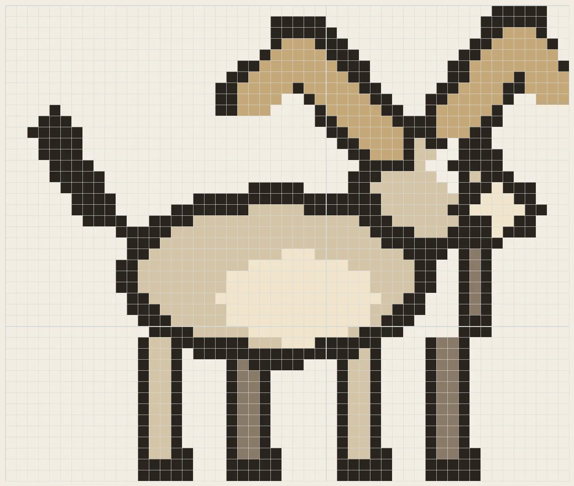 Beard goat perler bead pattern