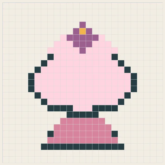 Berry cupcake perler bead pattern