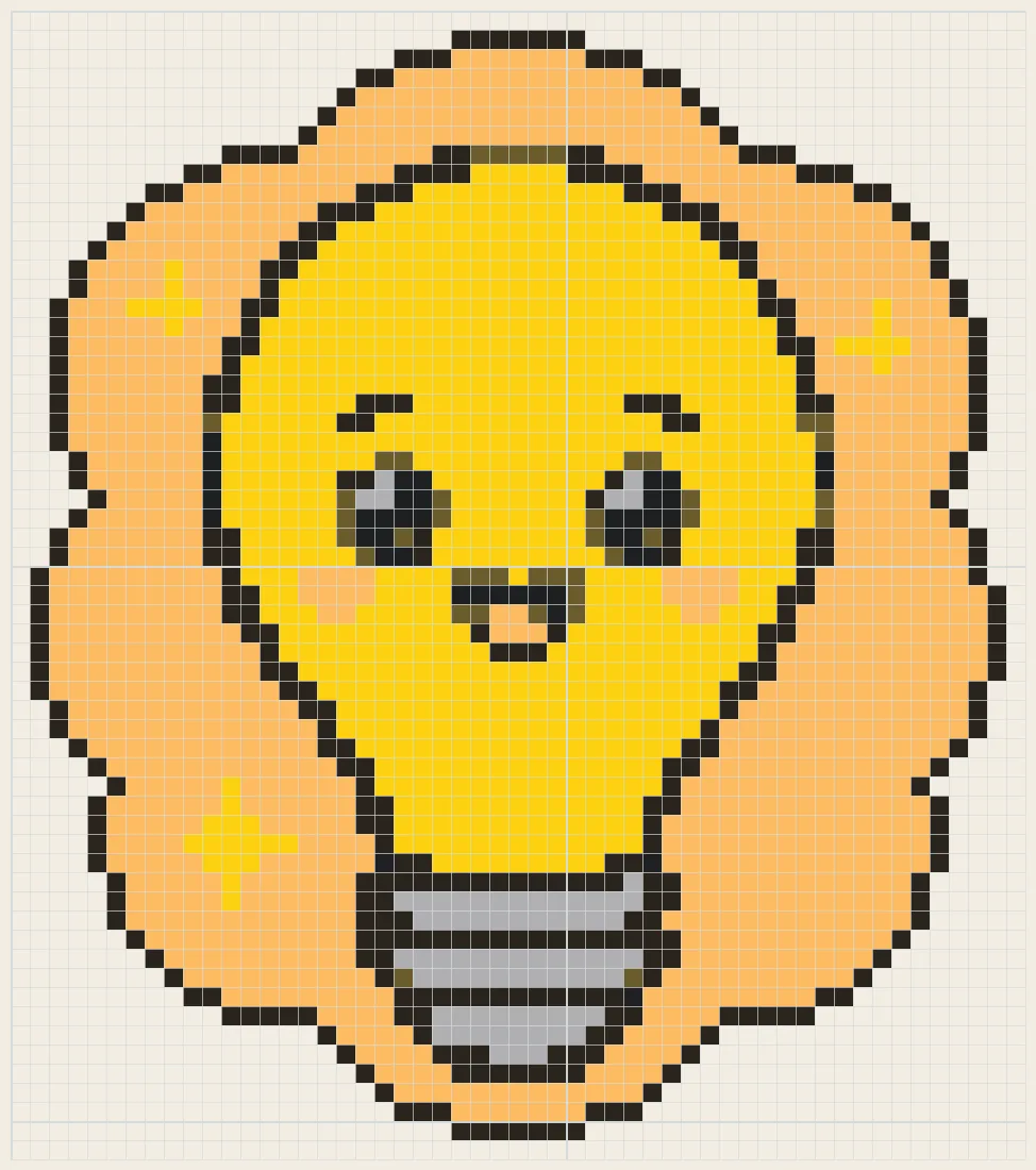 Bright idea bulb perler bead pattern