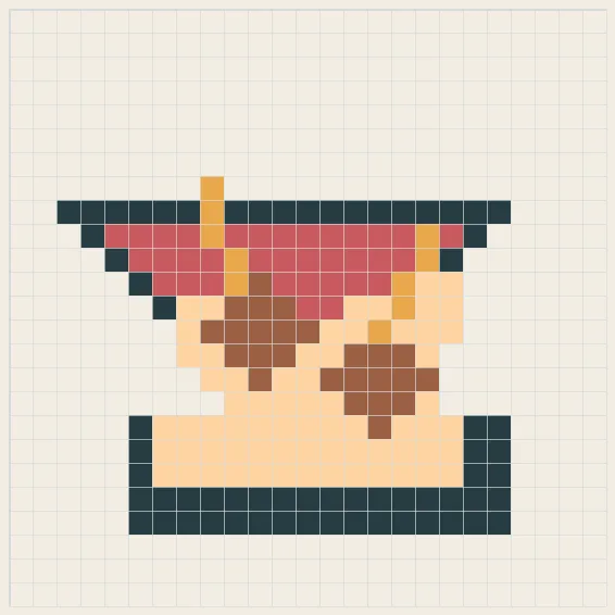 Cherry pie perler bead pattern