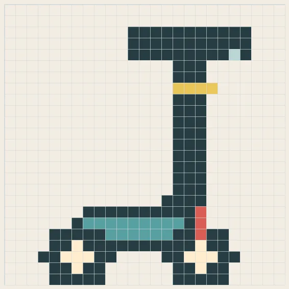City scooter perler bead pattern