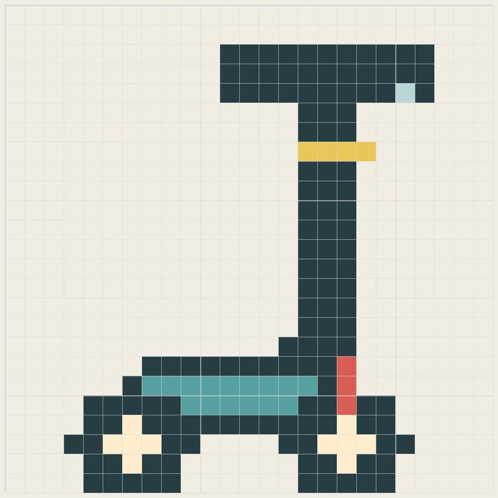 City scooter perler bead pattern