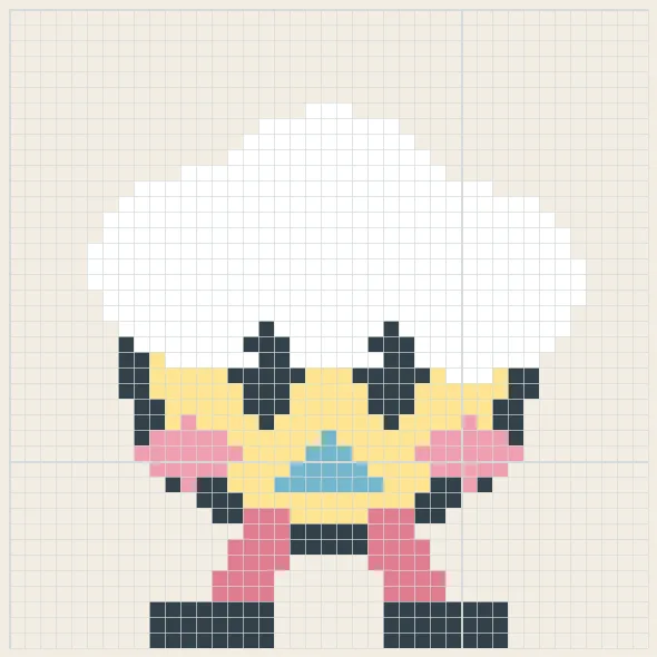 Cloud chick perler bead pattern