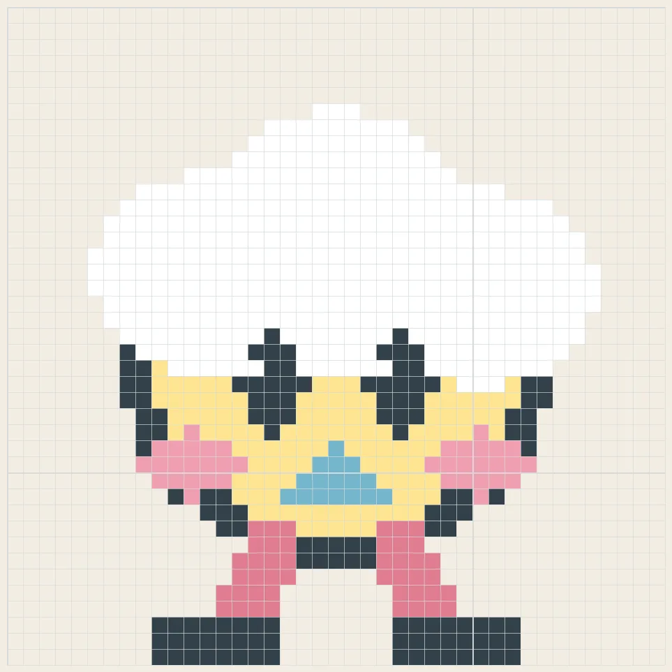 Cloud chick perler bead pattern