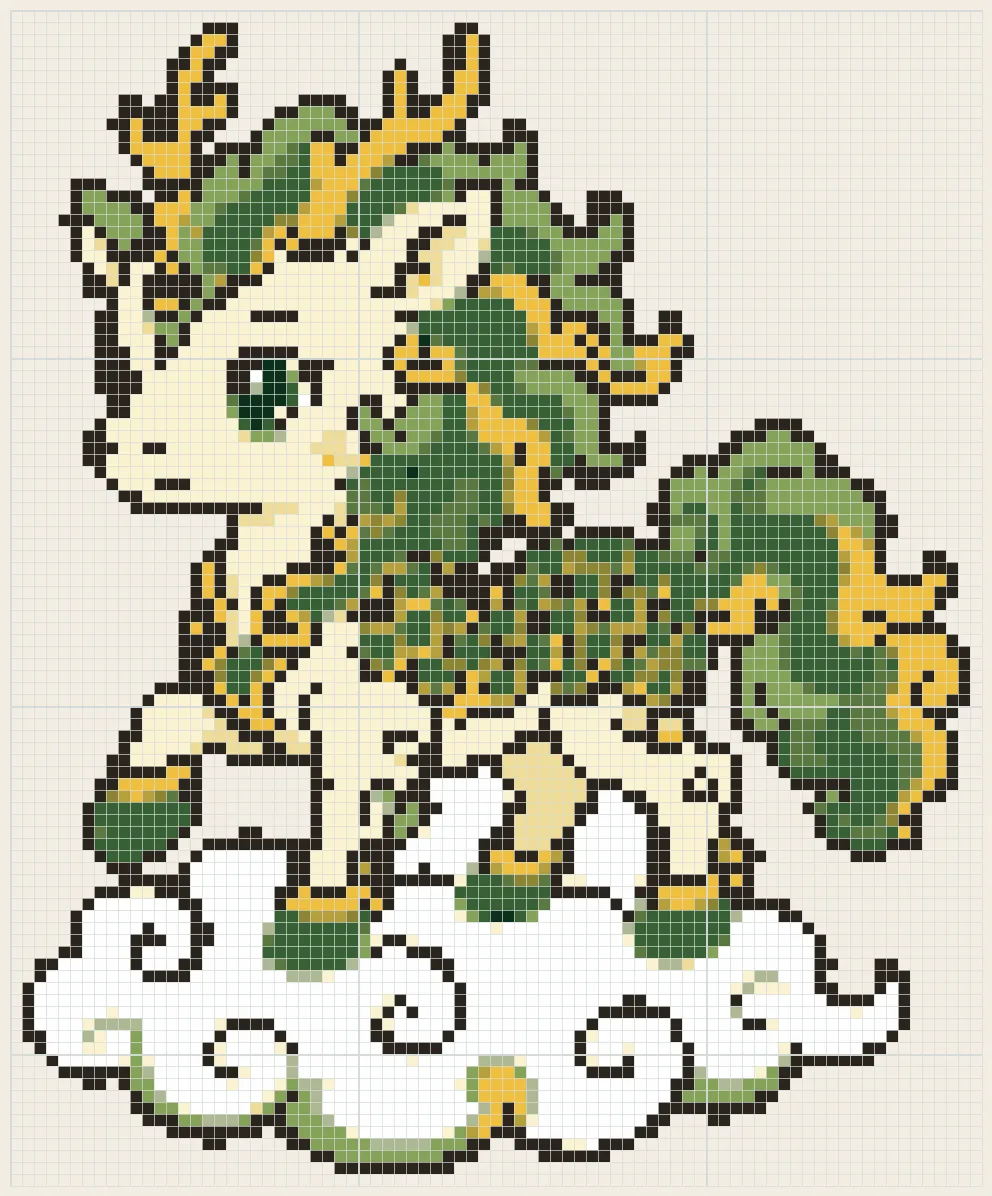 Cloud qilin perler bead pattern