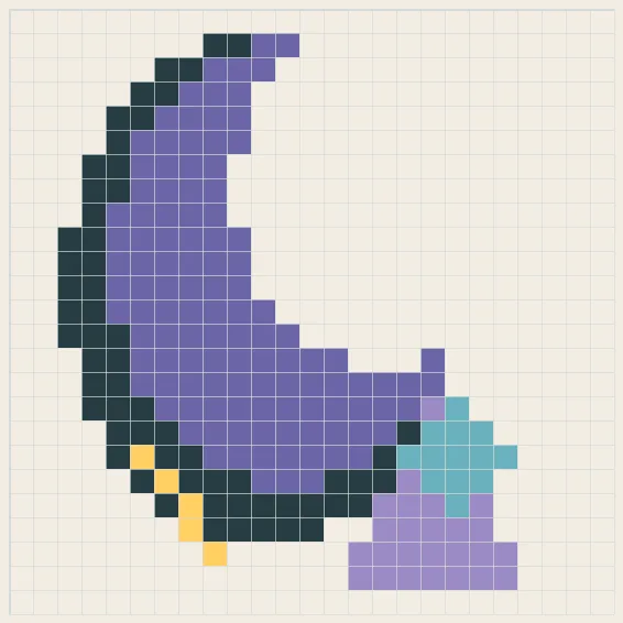 Crystal moon perler bead pattern