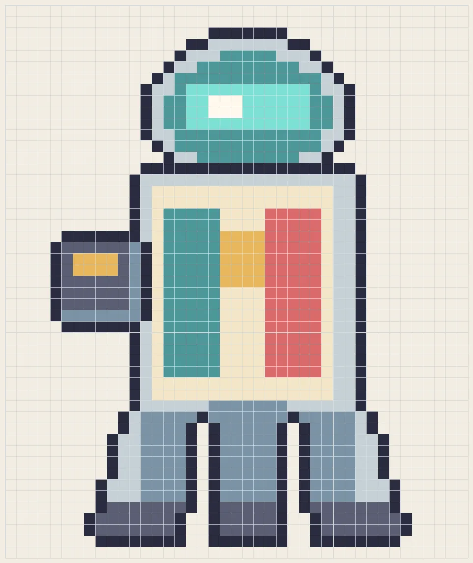 Dome cylinder tech perler bead pattern