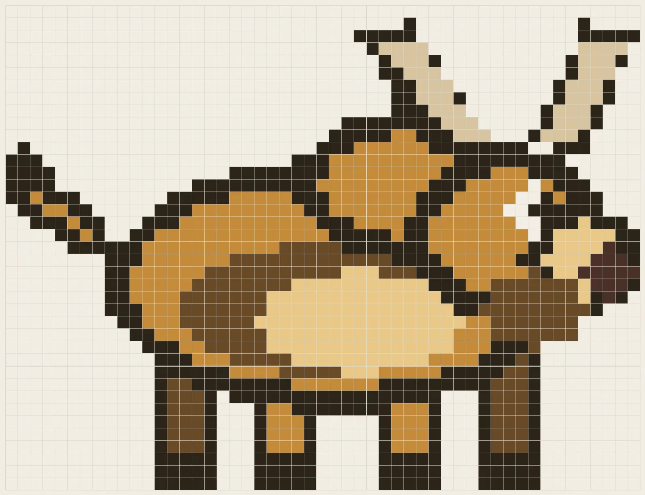 Field ox perler bead pattern