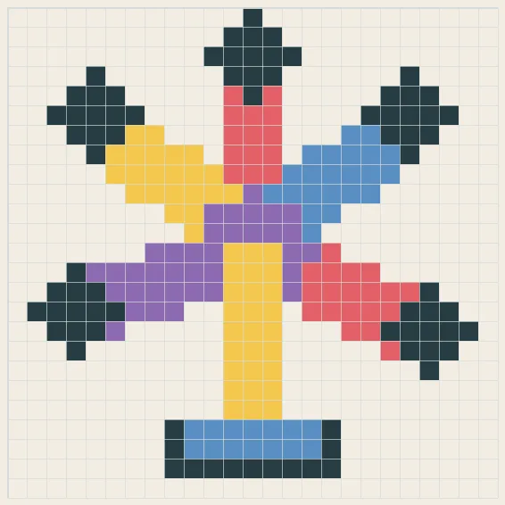 Fireworks night perler bead pattern