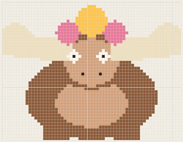 Flower bull Taurus perler bead pattern