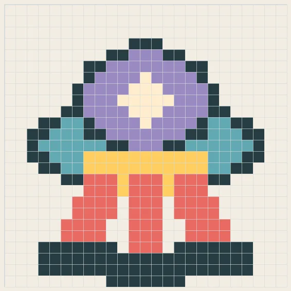 Flying saucer perler bead pattern