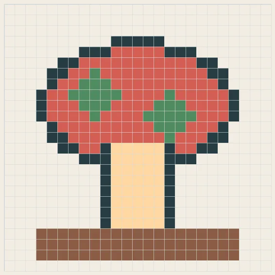 Forest mushroom perler bead pattern