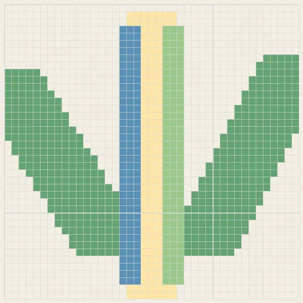Forest waterfall perler bead pattern
