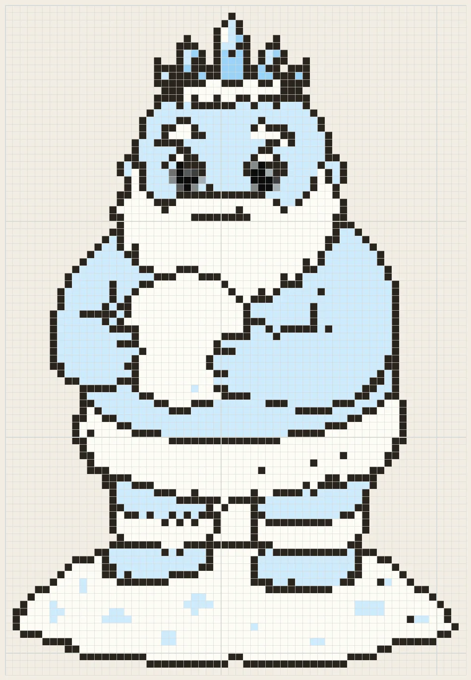 Snowball frost giant perler bead pattern