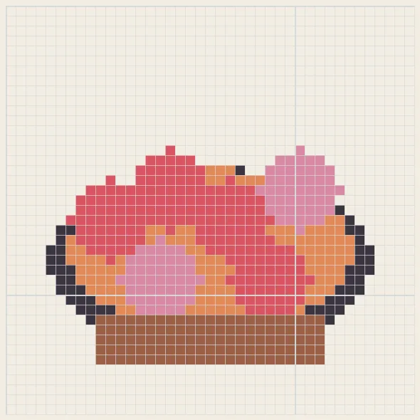 Fruit tart perler bead pattern