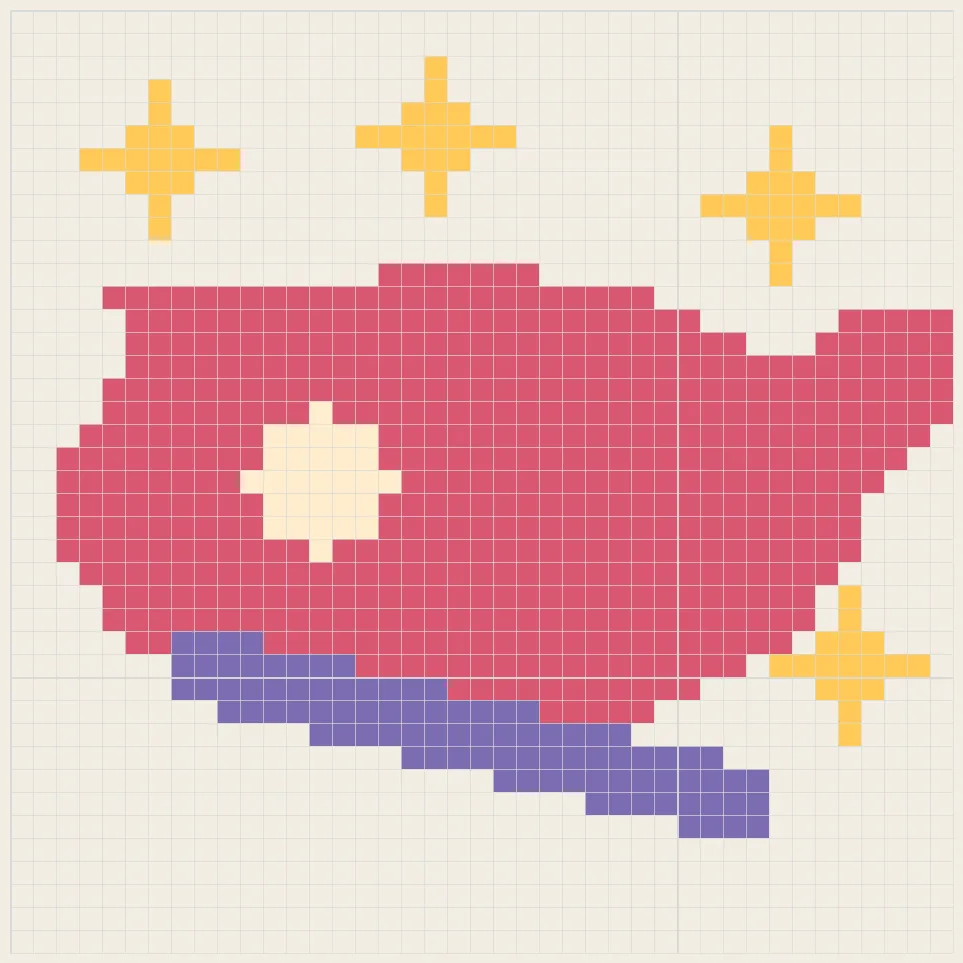 Galaxy whale perler bead pattern