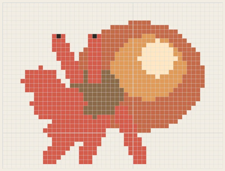 Hermit shell walker perler bead pattern