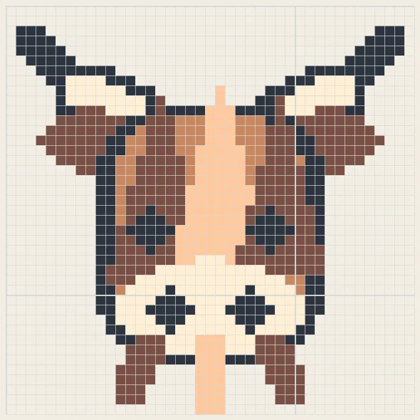 Highland cow perler bead pattern