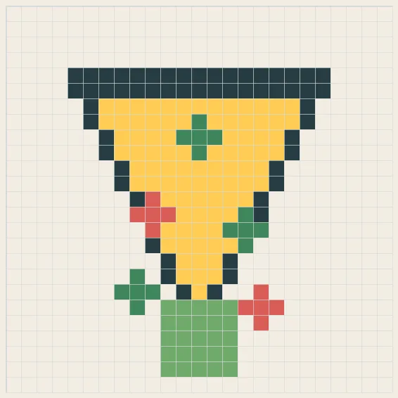 Holiday tree perler bead pattern