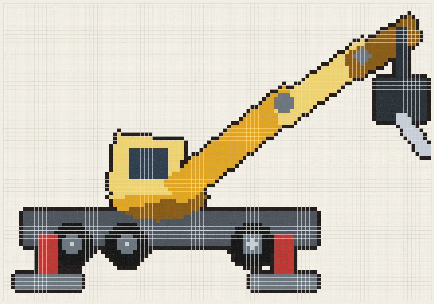 Hook boom crane perler bead pattern