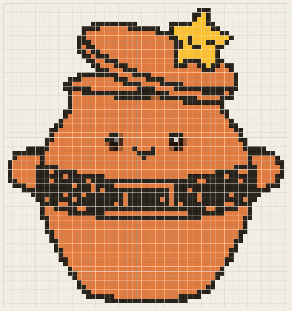 Hope star jar perler bead pattern