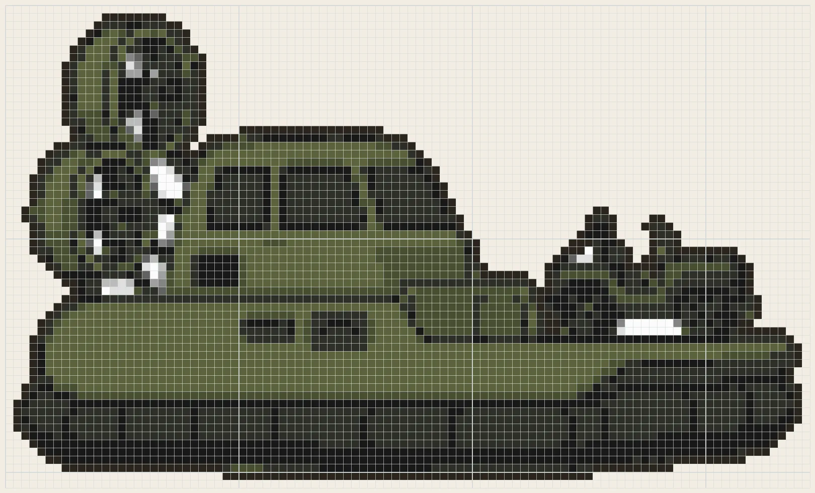 Landing hovercraft perler bead pattern