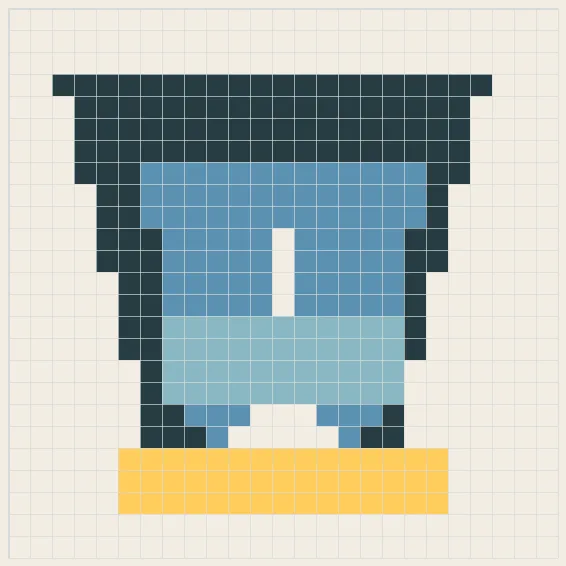 Letter A perler bead pattern