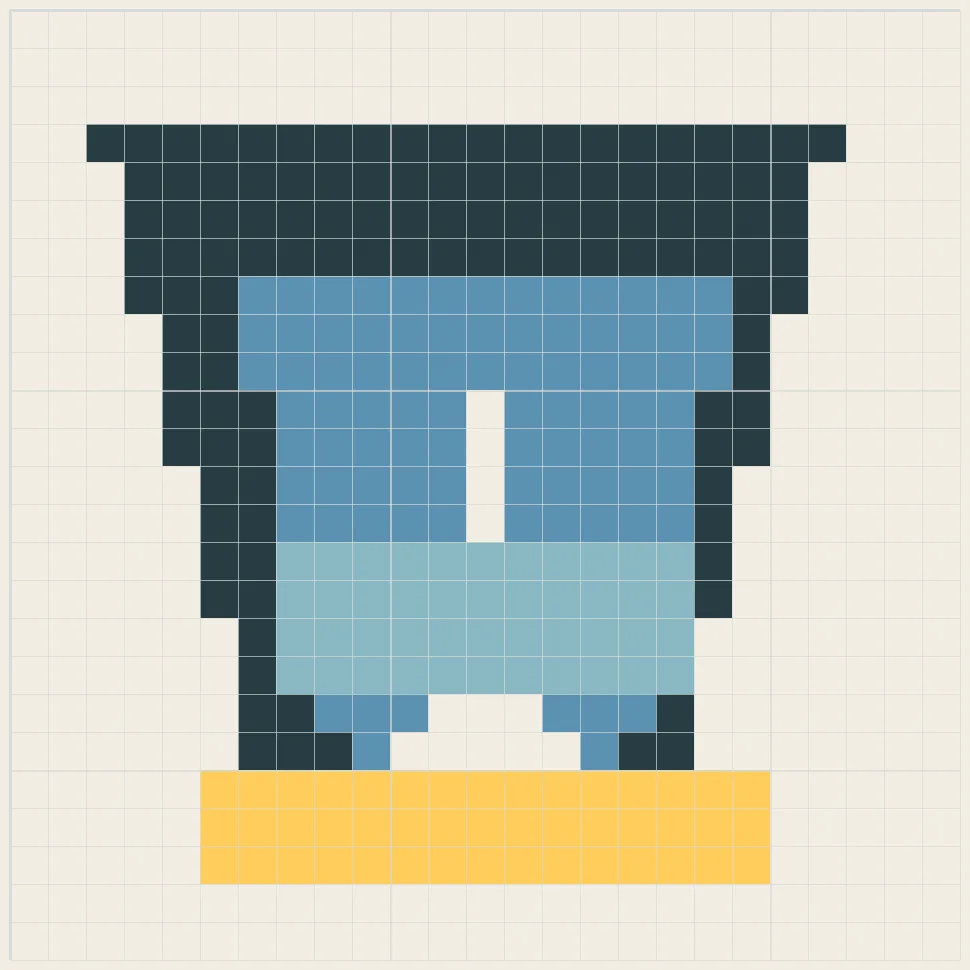 Letter A perler bead pattern