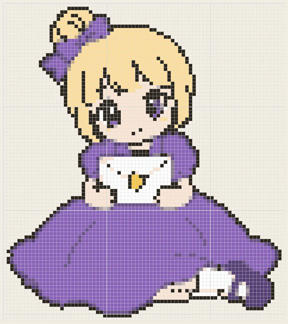 Letter dress perler bead pattern