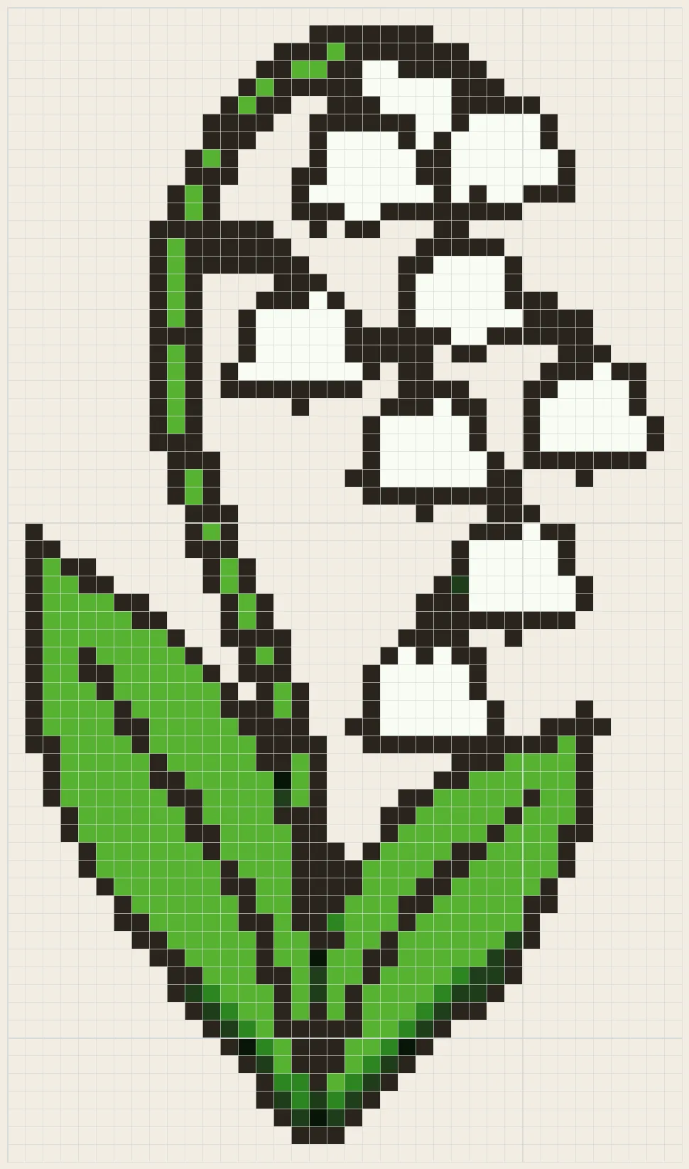 Lily of the valley perler bead pattern