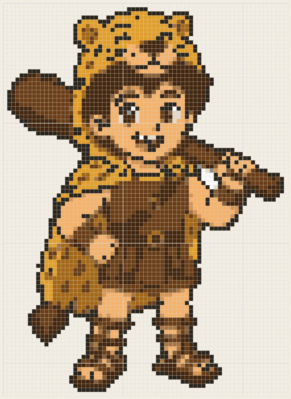 Beast cloak hero perler bead pattern