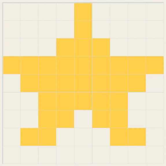 Lucky star perler bead pattern