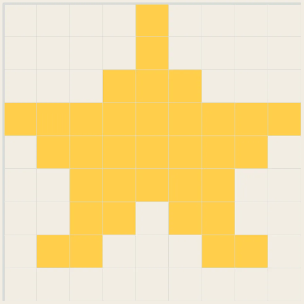 Lucky star perler bead pattern
