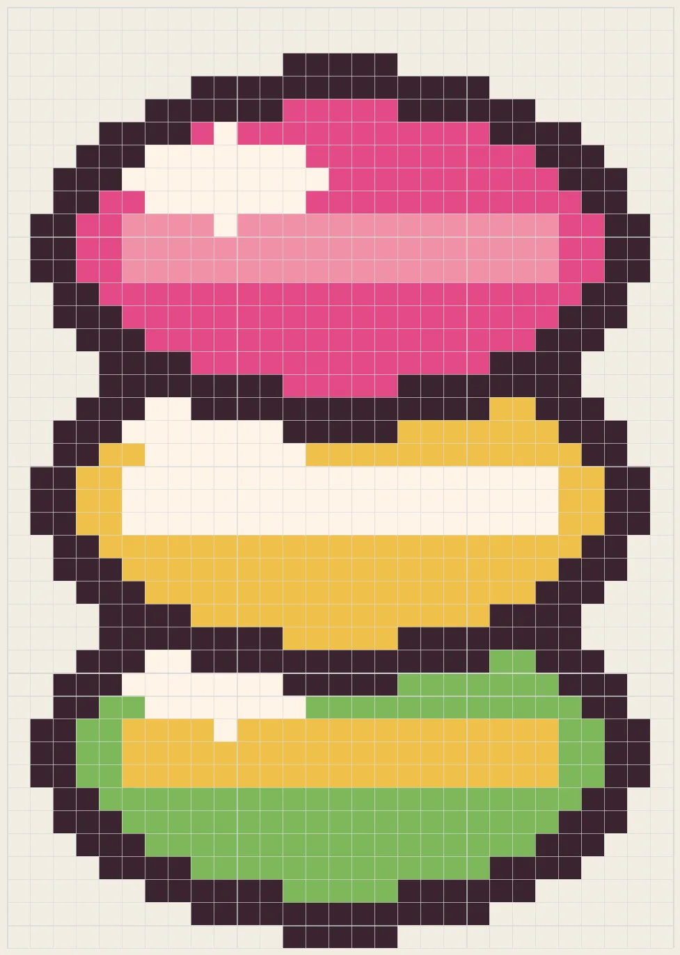 Macaron stack perler bead pattern
