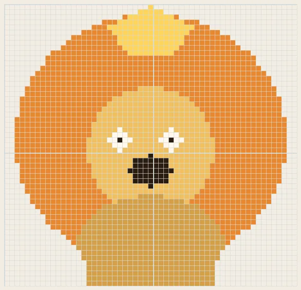 Mane king Leo perler bead pattern