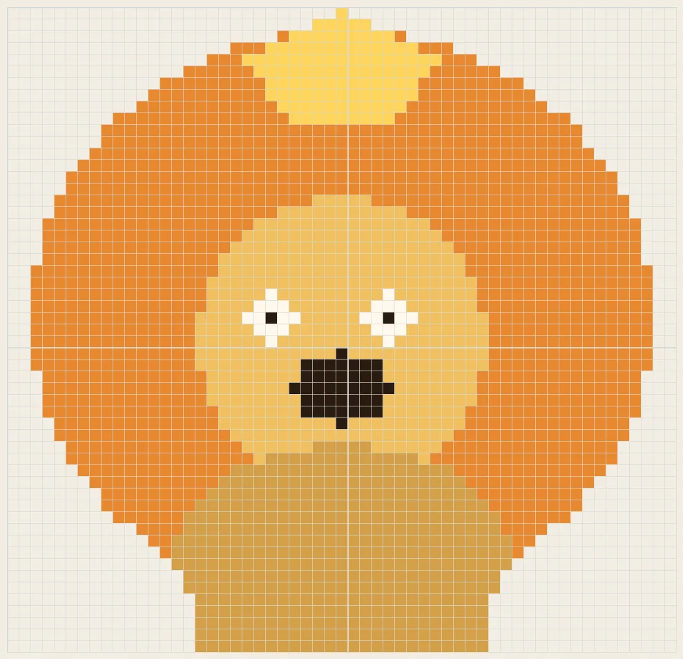 Mane king Leo perler bead pattern