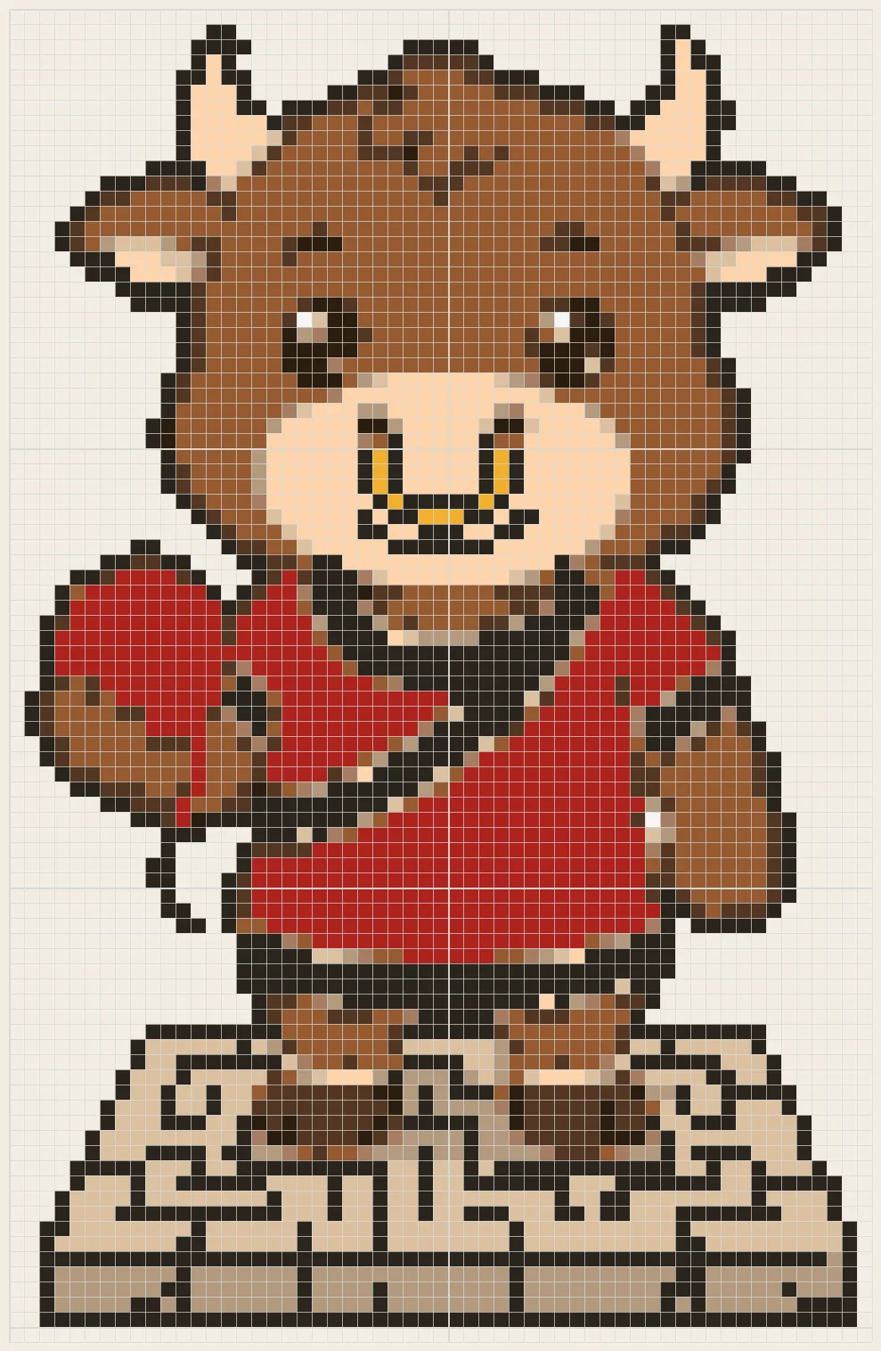 Maze bull guardian perler bead pattern