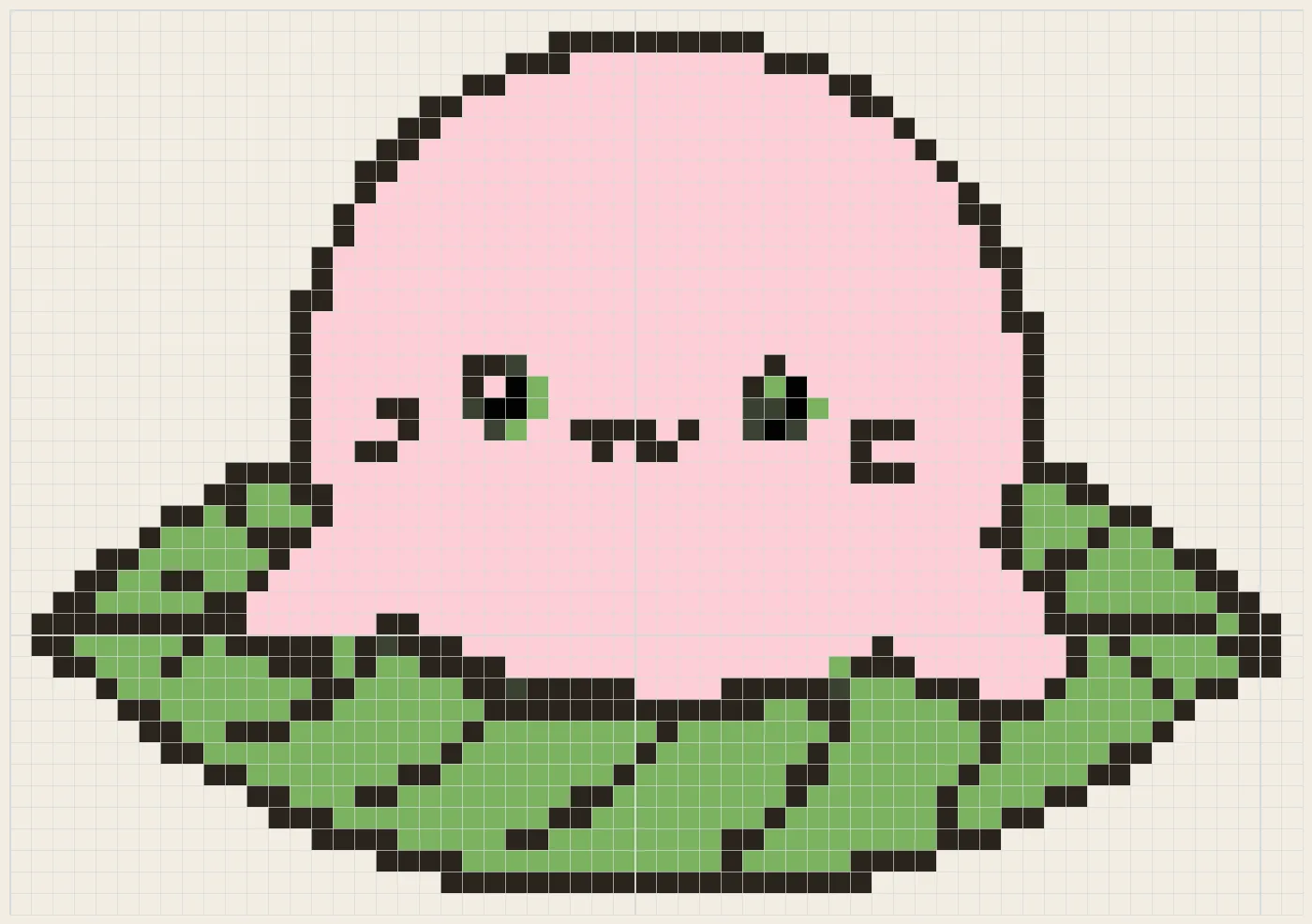 Mochi seal perler bead pattern