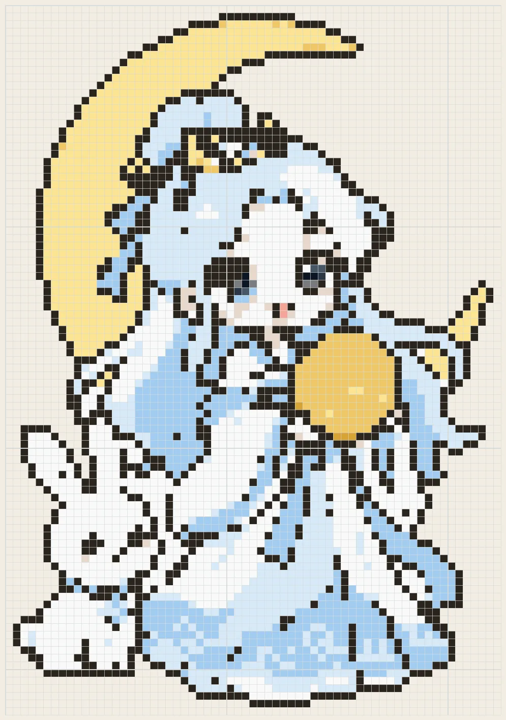 Moon fairy perler bead pattern