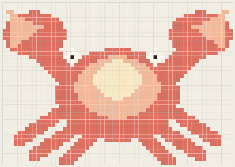Moon crab Cancer perler bead pattern