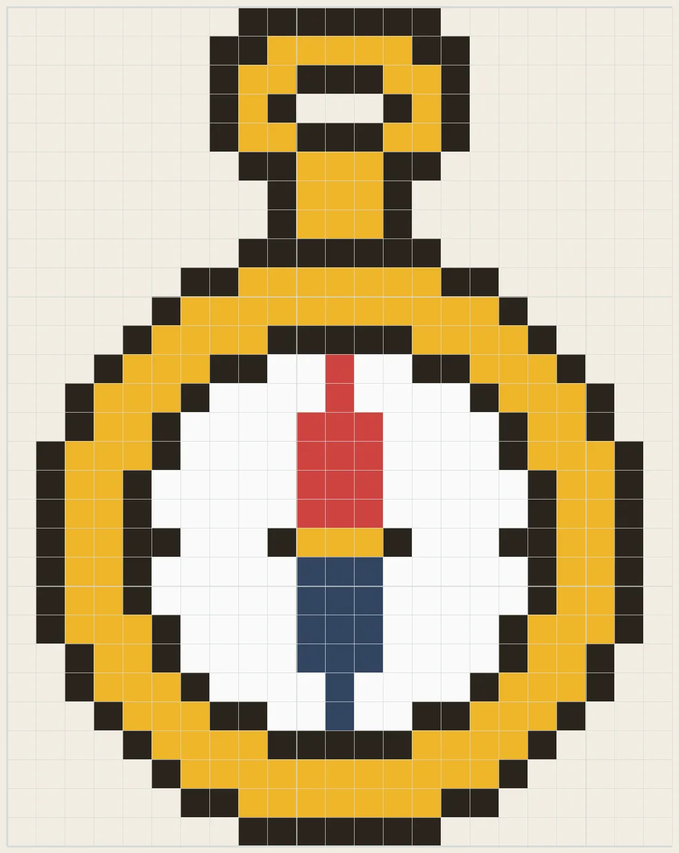 Pocket compass perler bead pattern