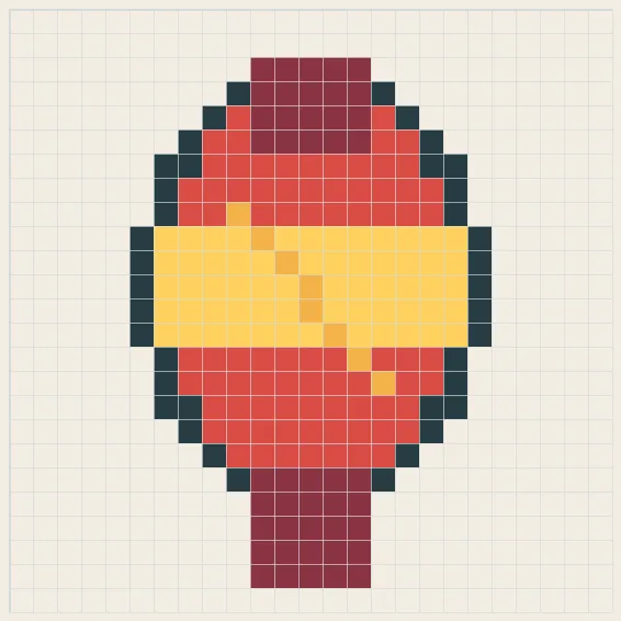 Paper lantern perler bead pattern