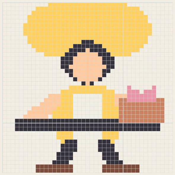 Pastry chef perler bead pattern