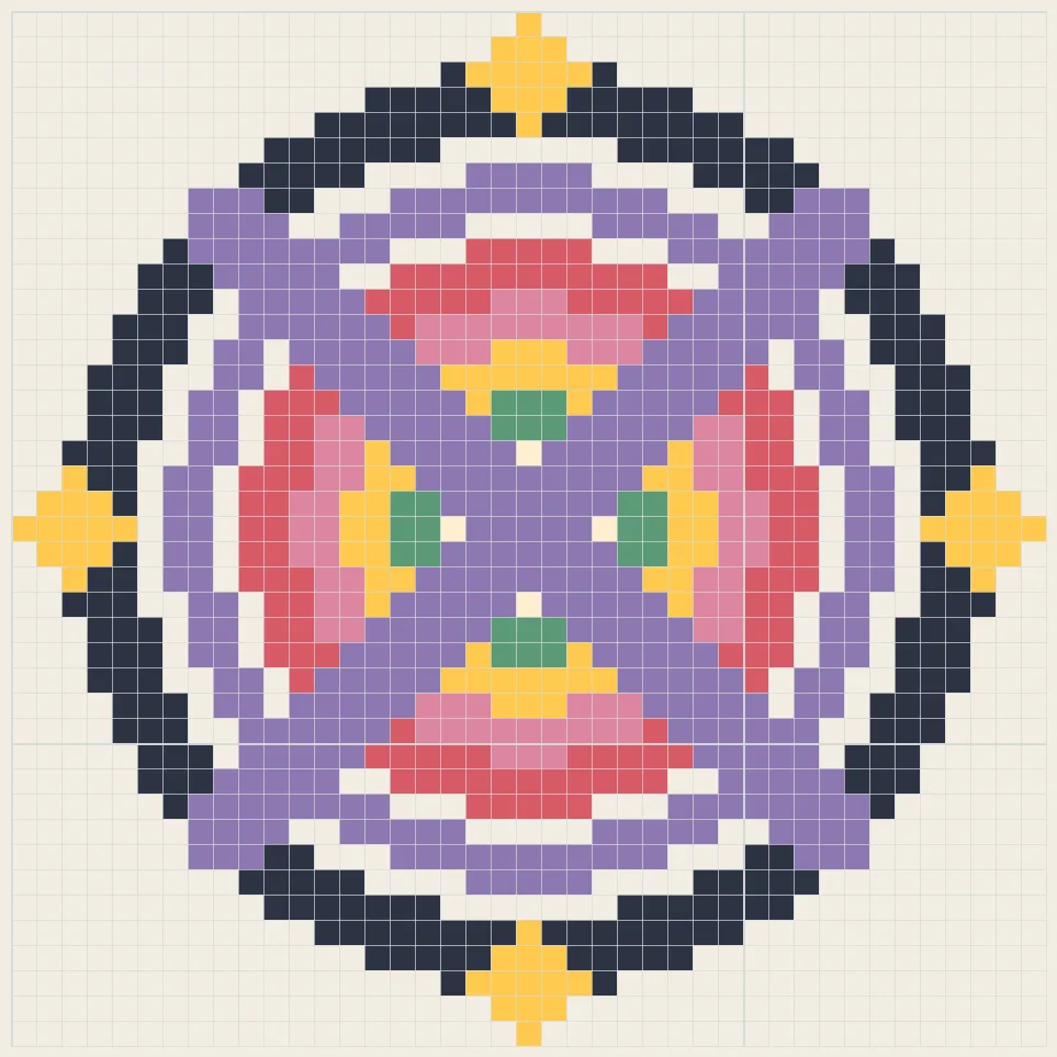 Peace mandala perler bead pattern