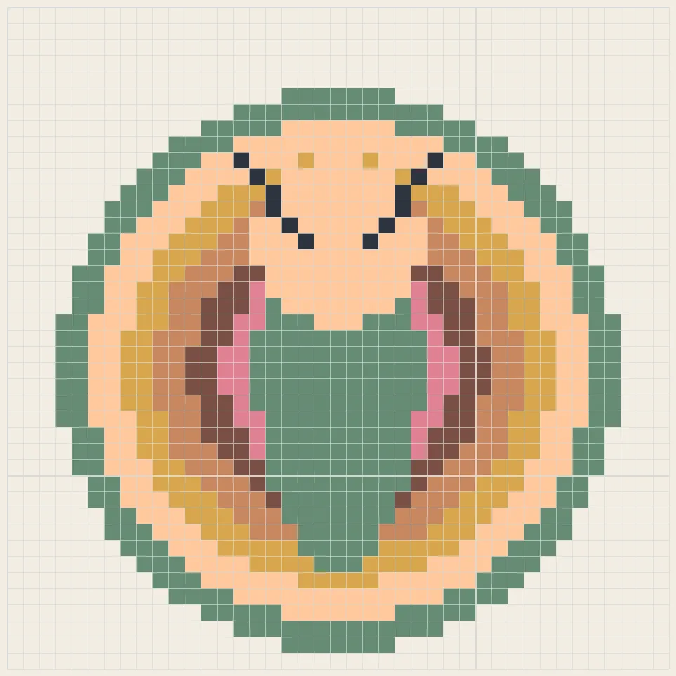 Peacock display perler bead pattern